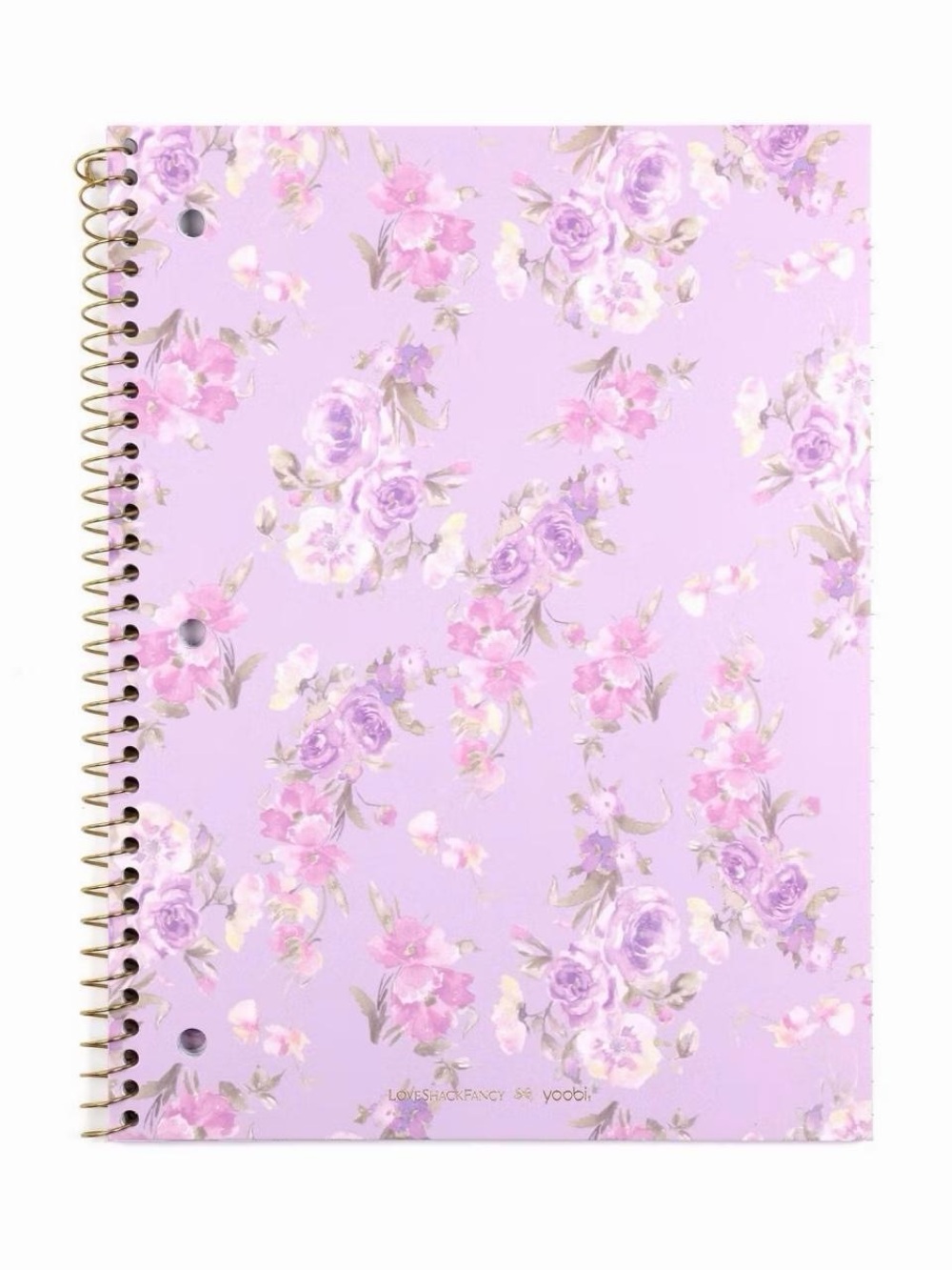 LoveShackFancy x Target - Yoobi Wide Ruled 1 Subject Notebook 8”x 10.5” Hibiscus